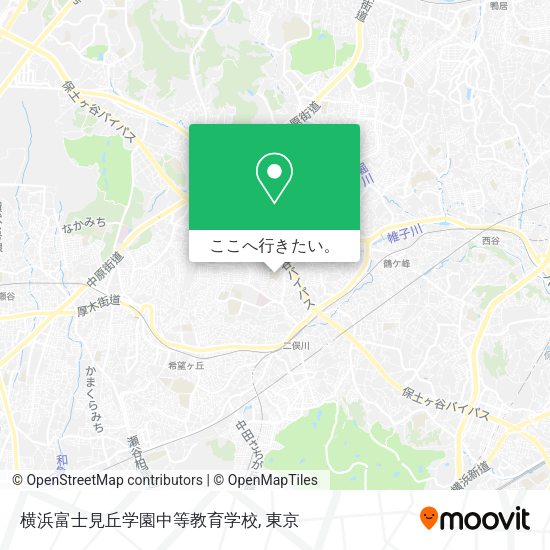 横浜富士見丘学園中等教育学校地図