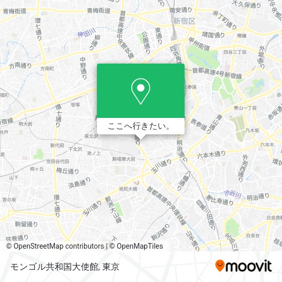 モンゴル共和国大使館地図