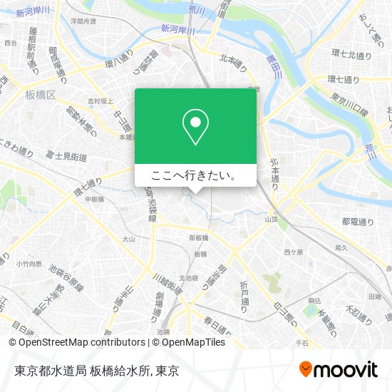 東京都水道局 板橋給水所地図