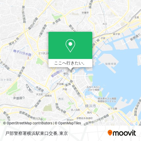 戸部警察署横浜駅東口交番地図