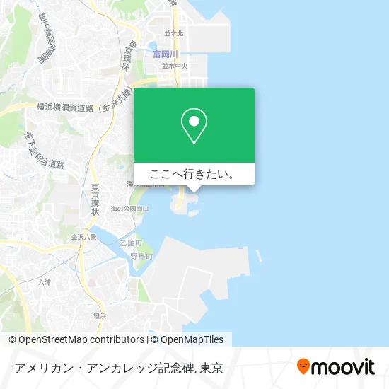 アメリカン・アンカレッジ記念碑地図