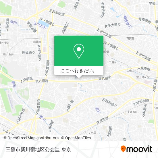 三鷹市新川宿地区公会堂地図