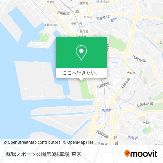 蘇我スポーツ公園第3駐車場地図