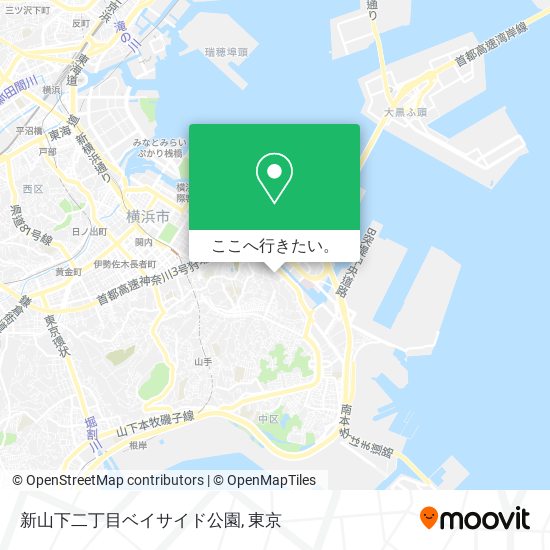 新山下二丁目ベイサイド公園地図