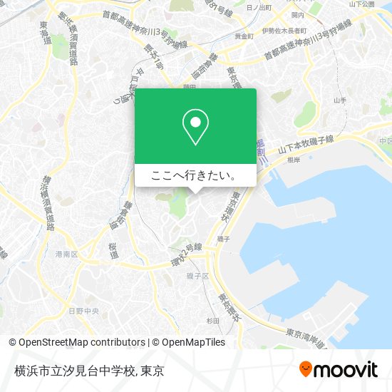 横浜市立汐見台中学校地図