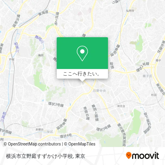 横浜市立野庭すずかけ小学校地図