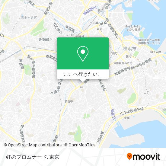 地下鉄 メトロ または バスで横浜市の虹のプロムナードへの行き方