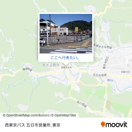 西東京バス 五日市営業所地図
