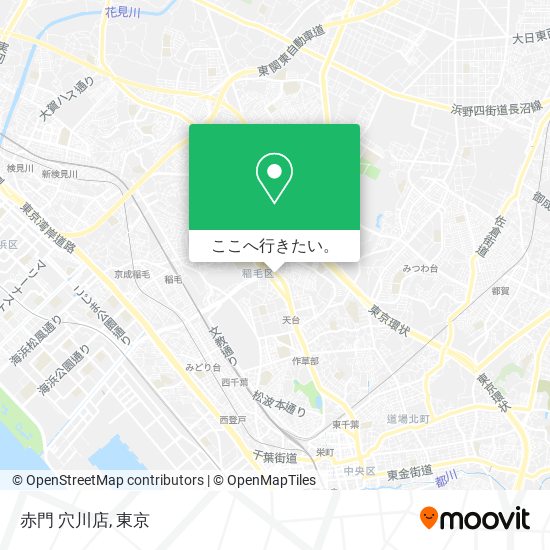 赤門 穴川店地図