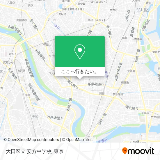 大田区立 安方中学校地図