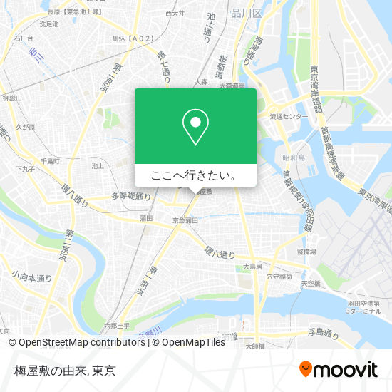 梅屋敷の由来地図