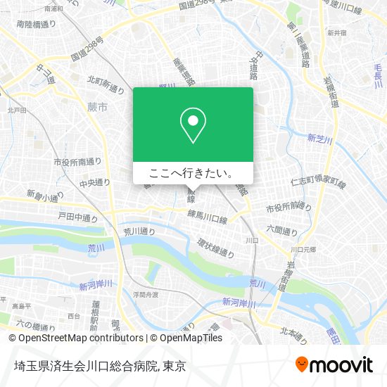 埼玉県済生会川口総合病院地図