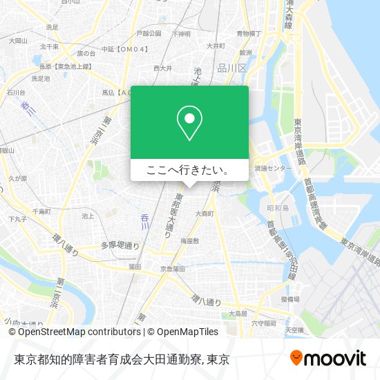 東京都知的障害者育成会大田通勤寮地図
