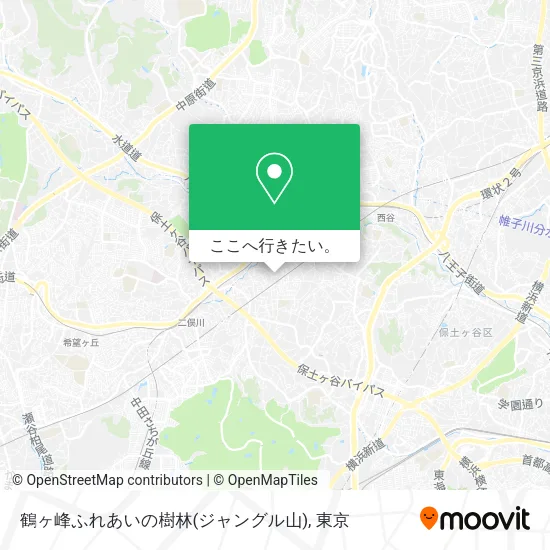 鶴ヶ峰ふれあいの樹林(ジャングル山)地図