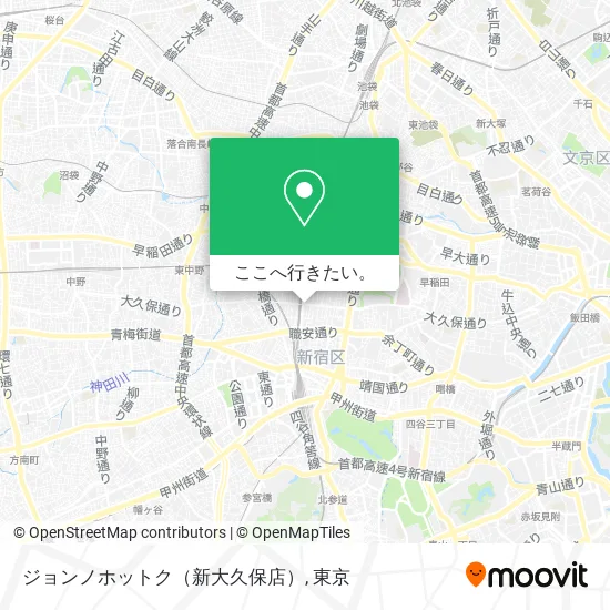 ジョンノホットク（新大久保店）地図