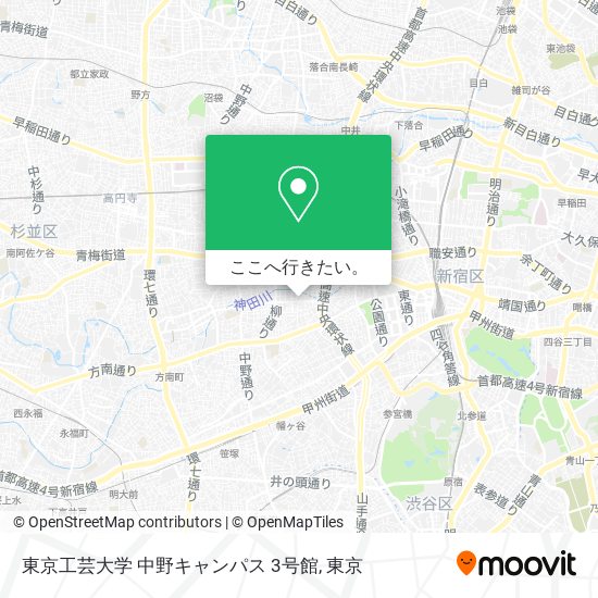 東京工芸大学 中野キャンパス 3号館地図