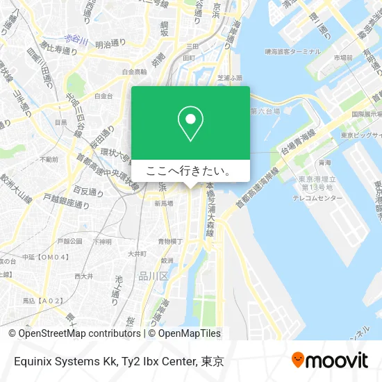 Equinix Systems Kk, Ty2 Ibx Center地図