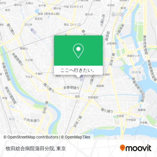 牧田総合病院蒲田分院地図