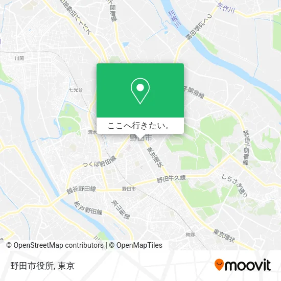 野田市役所地図