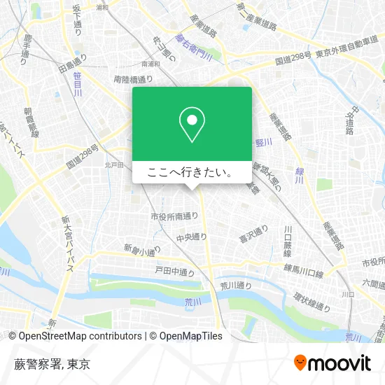 蕨警察署地図