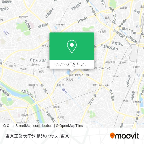 東京工業大学洗足池ハウス地図