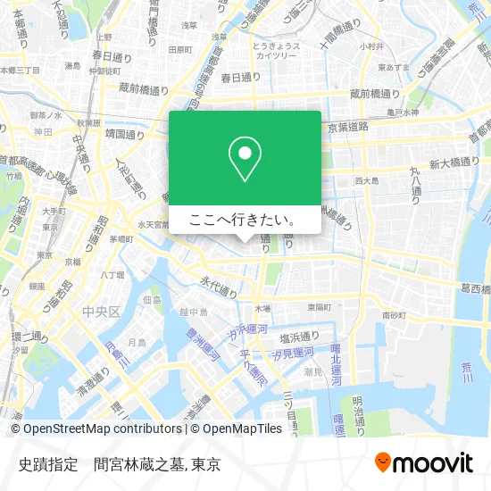史蹟指定　間宮林蔵之墓地図