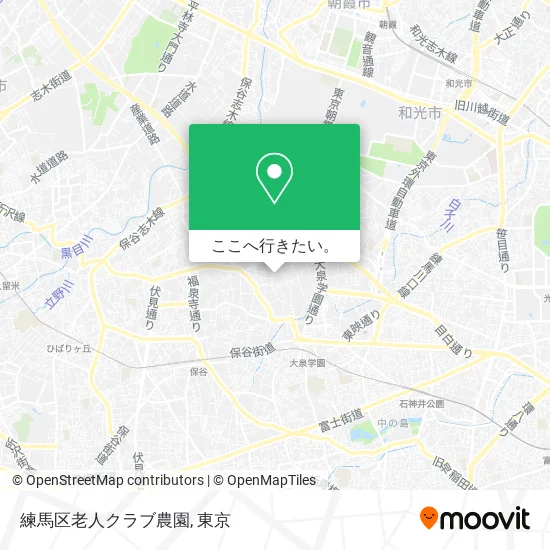 練馬区老人クラブ農園地図