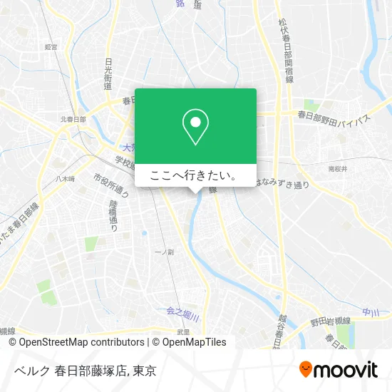 ベルク 春日部藤塚店地図