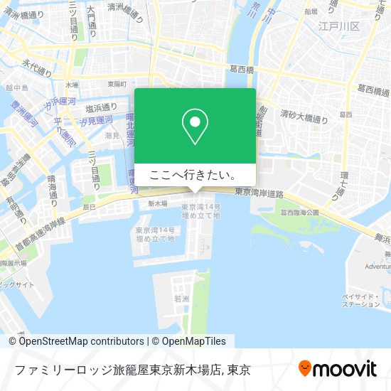 ファミリーロッジ旅籠屋東京新木場店地図