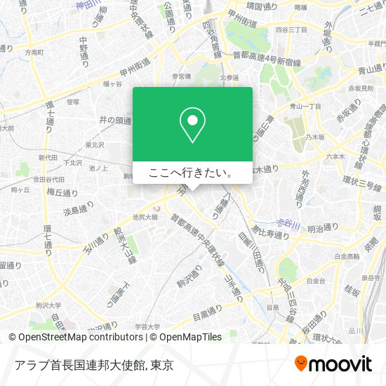 アラブ首長国連邦大使館地図