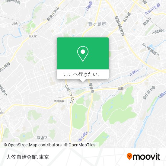 大笠自治会館地図