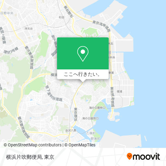 横浜片吹郵便局地図