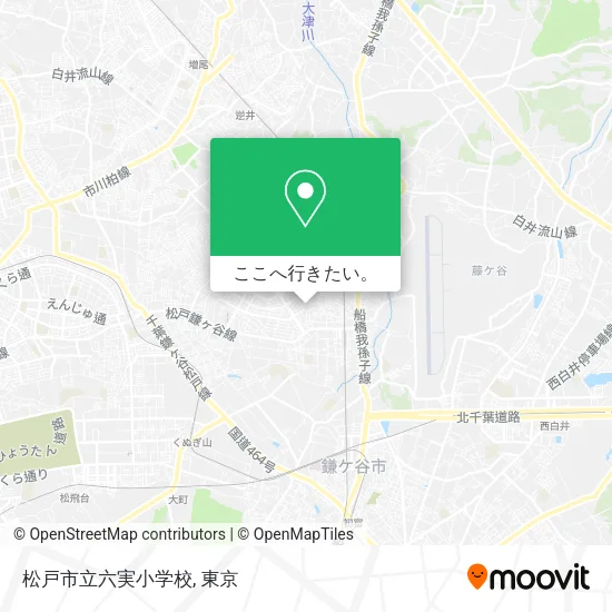 松戸市立六実小学校地図