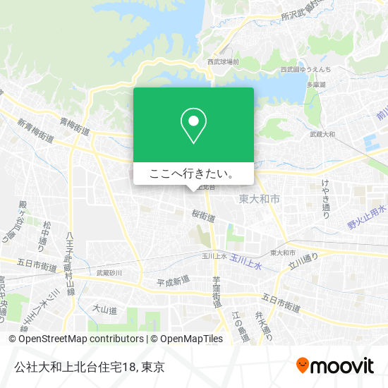 公社大和上北台住宅18地図