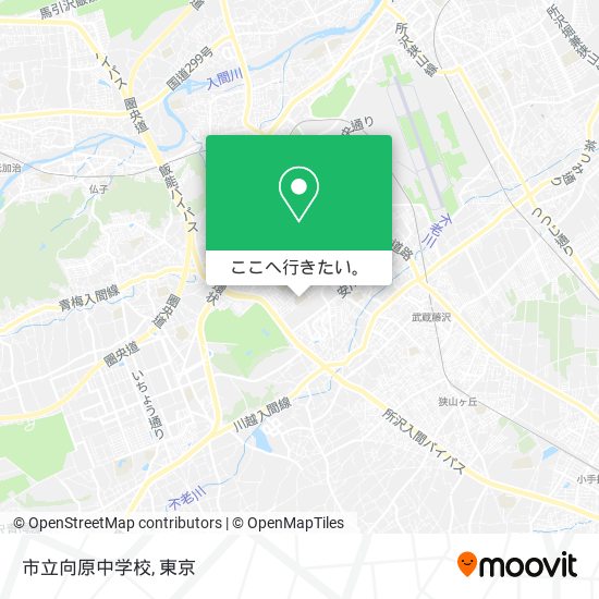 市立向原中学校地図