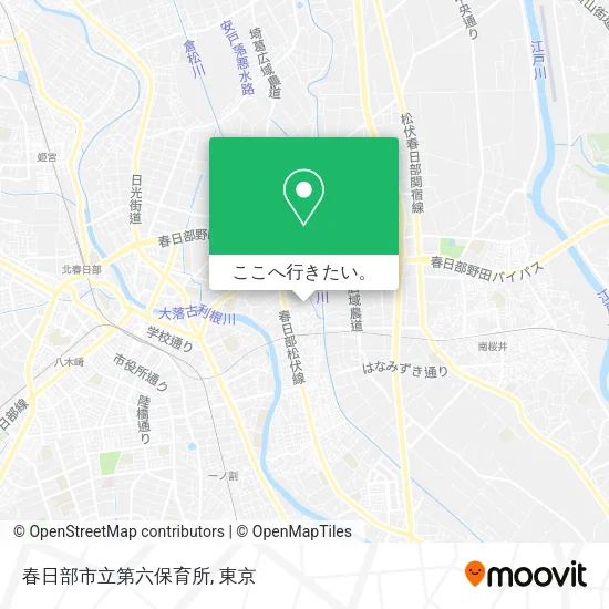 春日部市立第六保育所地図