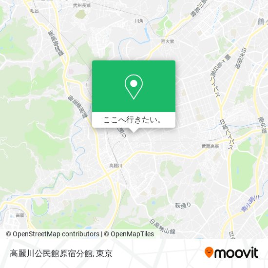 高麗川公民館原宿分館地図