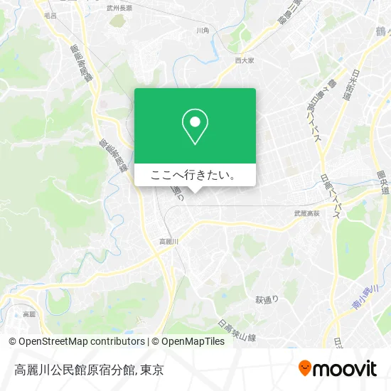 高麗川公民館原宿分館地図