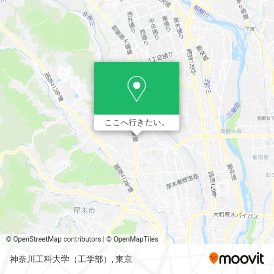 神奈川工科大学（工学部）地図