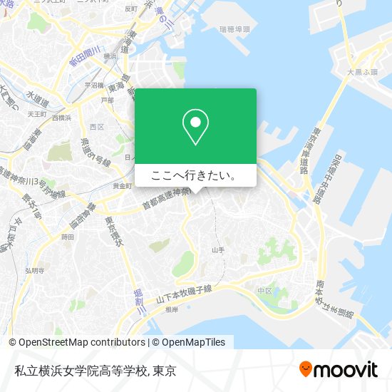 私立横浜女学院高等学校地図