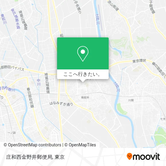 庄和西金野井郵便局地図