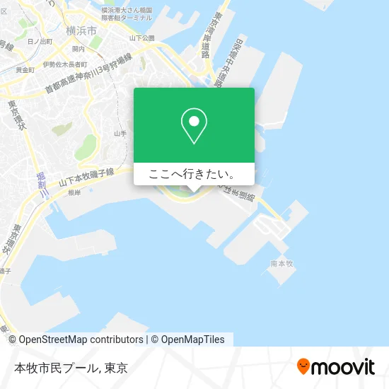本牧市民プール地図