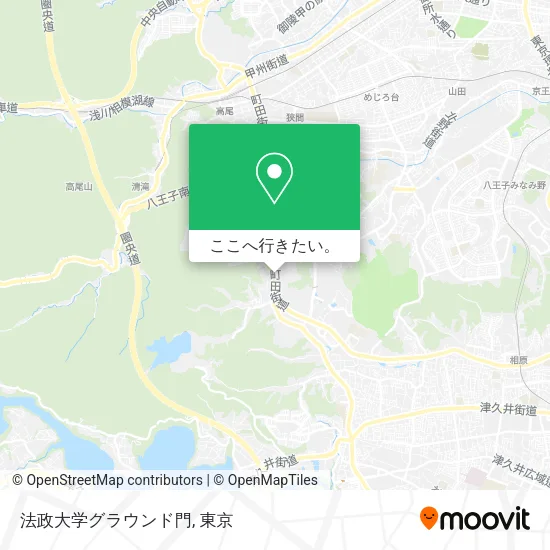 法政大学グラウンド門地図