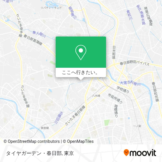 タイヤガーデン・春日部地図