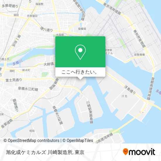 旭化成ケミカルズ 川崎製造所地図