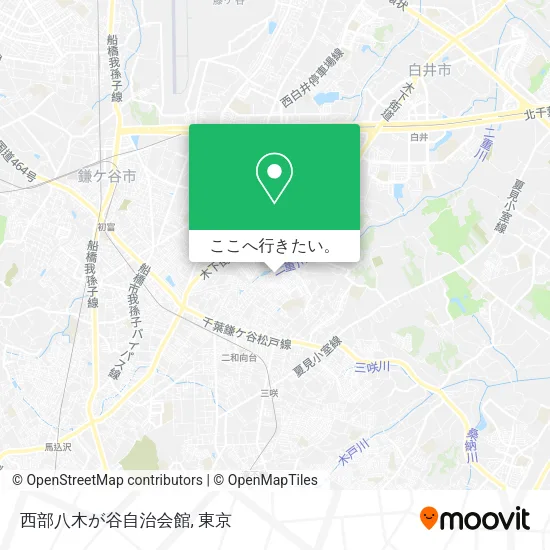 西部八木が谷自治会館地図