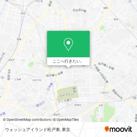 ウォッシュアイランド松戸東地図