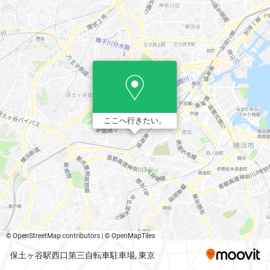 保土ヶ谷駅西口第三自転車駐車場地図