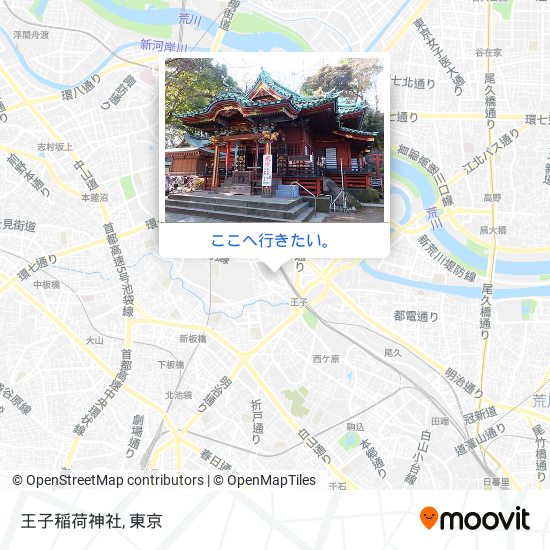 王子稲荷神社地図