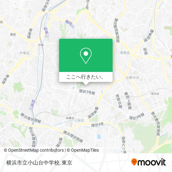 横浜市立小山台中学校地図